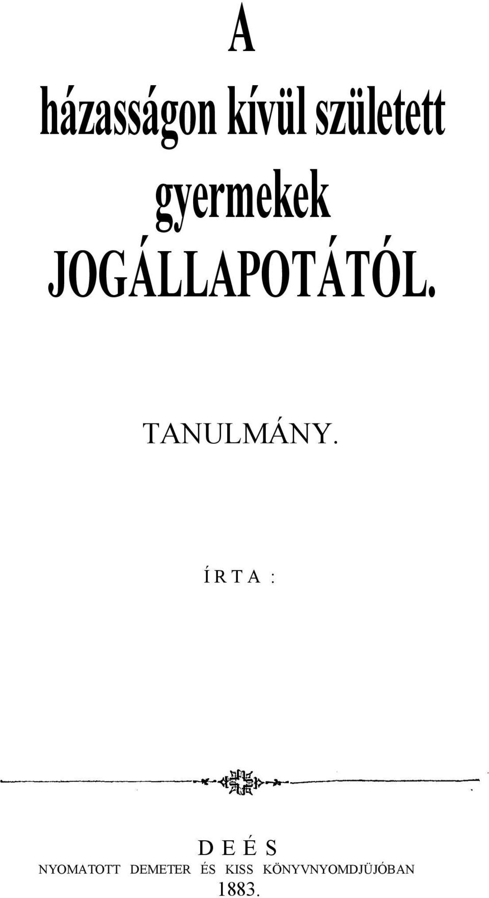 TANULMÁNY.