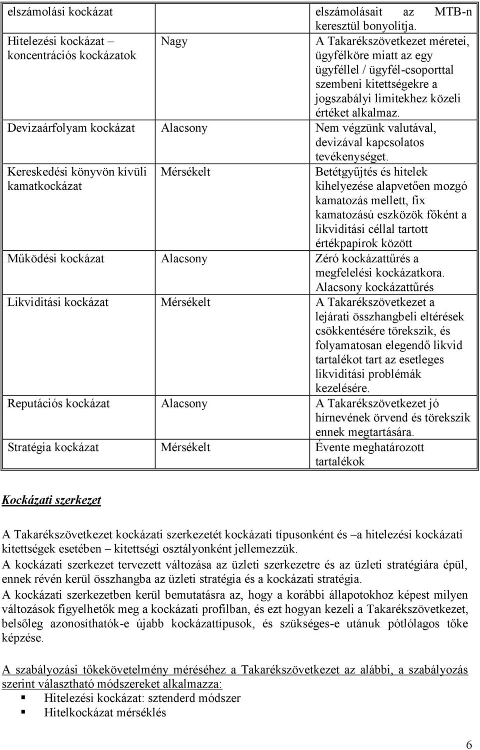 alkalmaz. Devizaárfolyam kockázat Alacsony Nem végzünk valutával, devizával kapcsolatos tevékenységet.