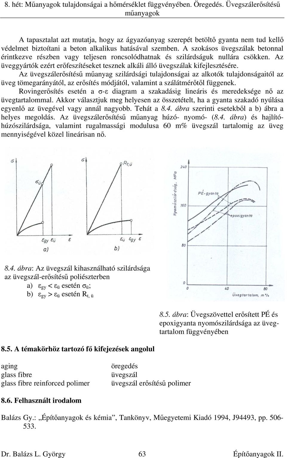 A szokásos üvegszálak betonnal érintkezve részben vagy teljesen roncsolódhatnak és szilárdságuk nullára csökken. Az üveggyártók ezért erőfeszítéseket tesznek alkáli álló üvegszálak kifejlesztésére.