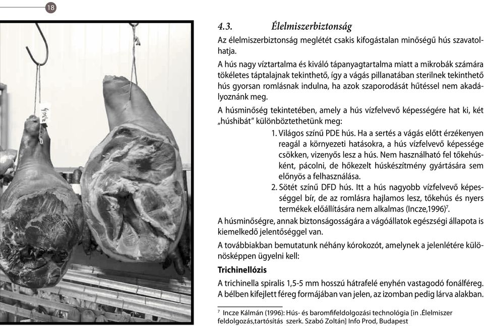 szaporodását hűtéssel nem akadályoznánk meg. A húsminőség tekintetében, amely a hús vízfelvevő képességére hat ki, két húshibát különböztethetünk meg: 1. Világos színű PDE hús.