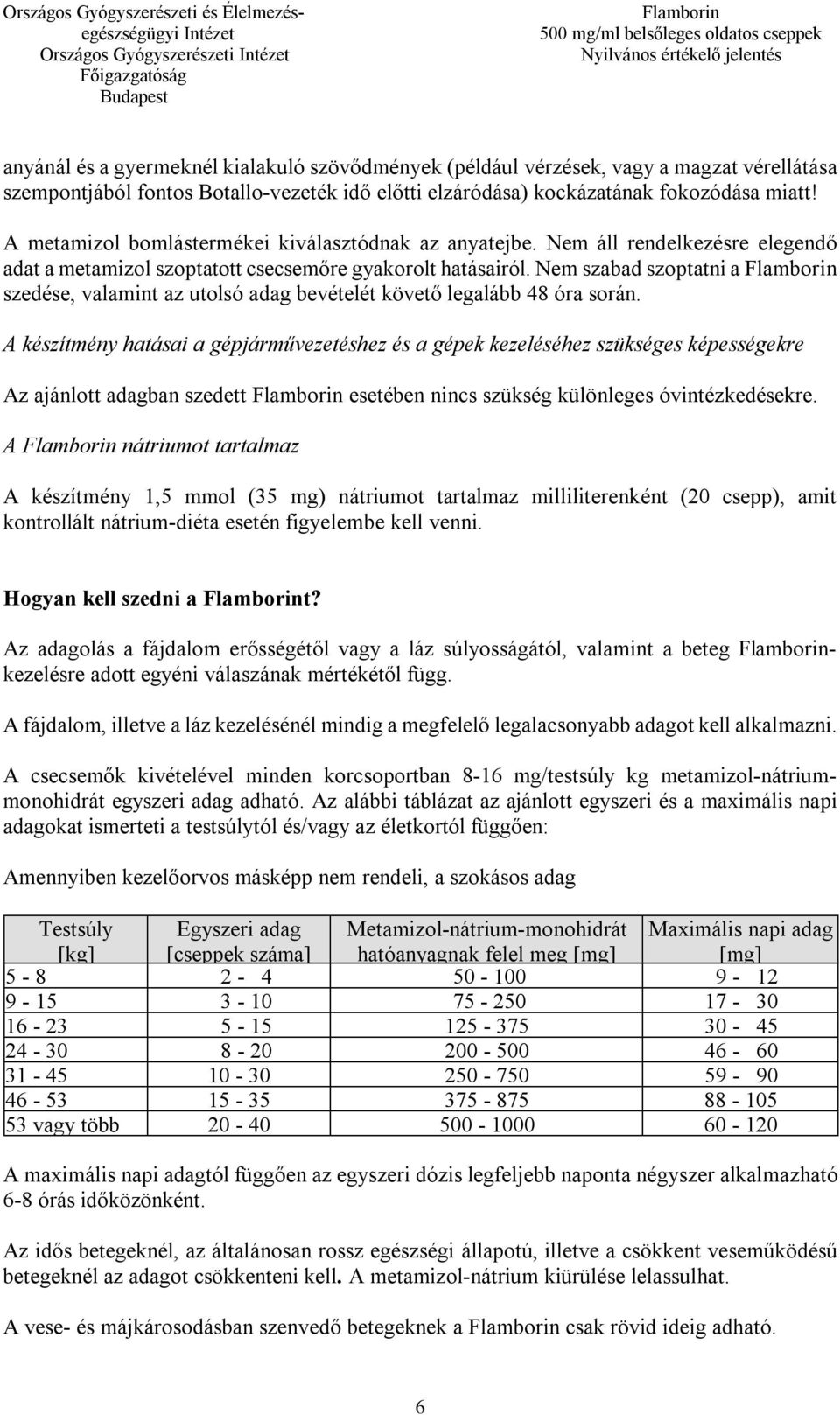 Nem szabad szoptatni a szedése, valamint az utolsó adag bevételét követő legalább 48 óra során.