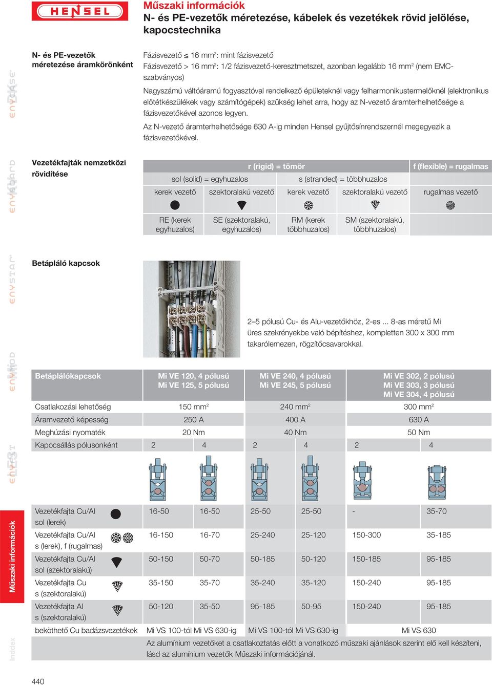 rendelkező épületeknél vagy felharmonikustermelőknél (elektronikus előtétkészülékek vagy számítógépek) szükség lehet arra, hogy az N-vezető áramterhelhetősége a fázisvezetőkével azonos legyen.