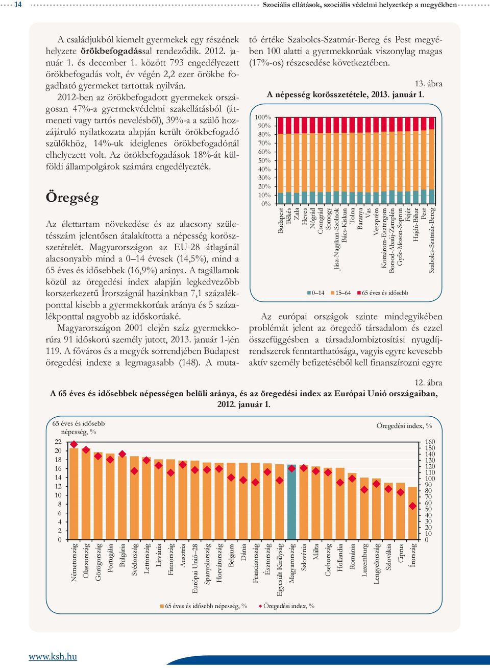 212-ben az örökbefogadott gyermekek országosan 47%-a gyermekvédelmi szakellátásból (átmeneti vagy tartós nevelésből), 39%-a a szülő hozzájáruló nyilatkozata alapján került örökbefogadó szülőkhöz,