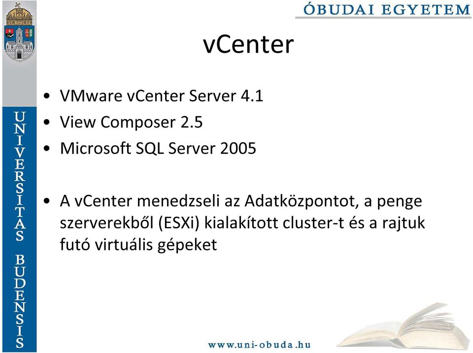 az Adatközpontot, a penge szerverekből (ESXi)