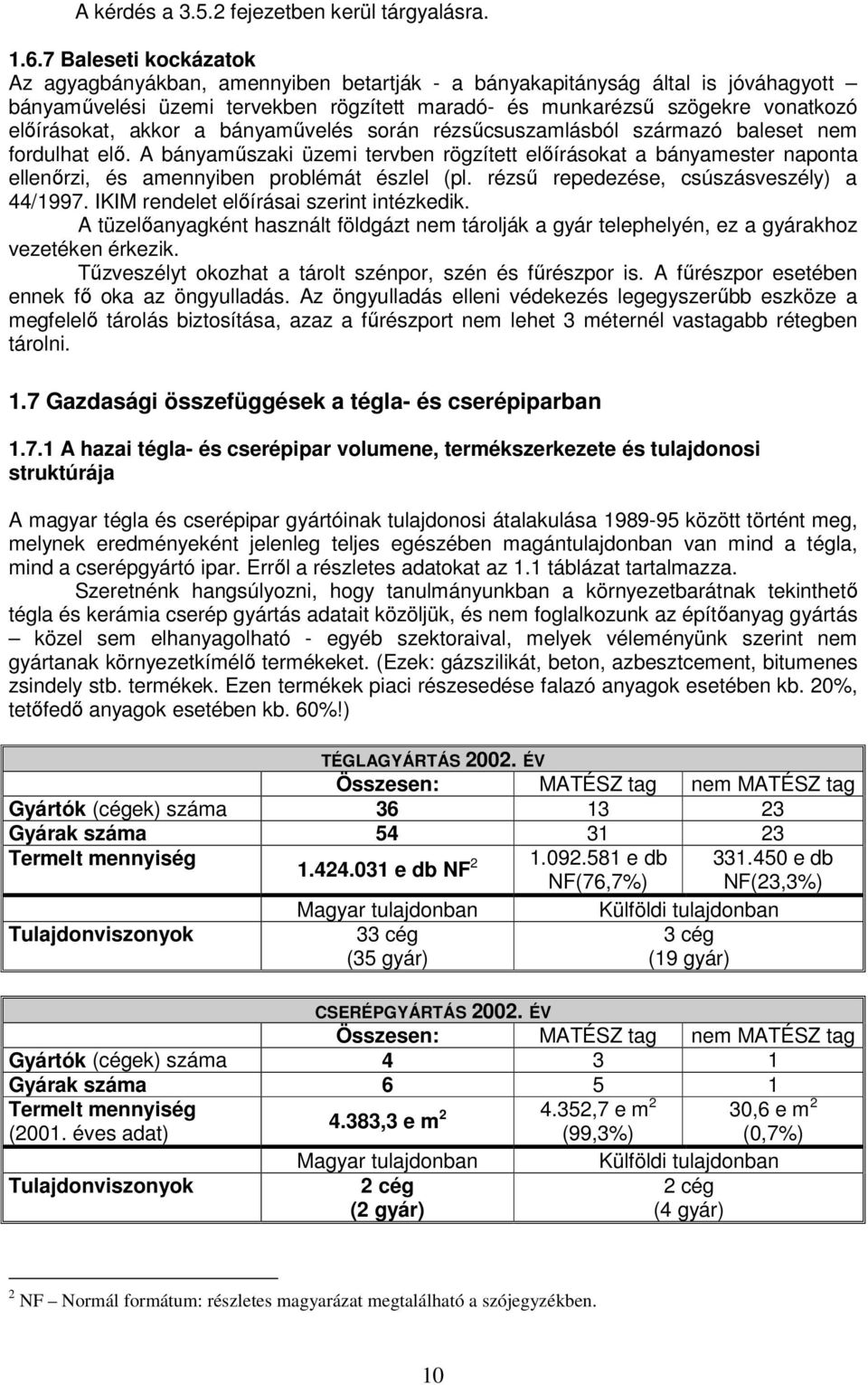 akkor a bányamvelés során rézscsuszamlásból származó baleset nem fordulhat el. A bányamszaki üzemi tervben rögzített elírásokat a bányamester naponta ellenrzi, és amennyiben problémát észlel (pl.