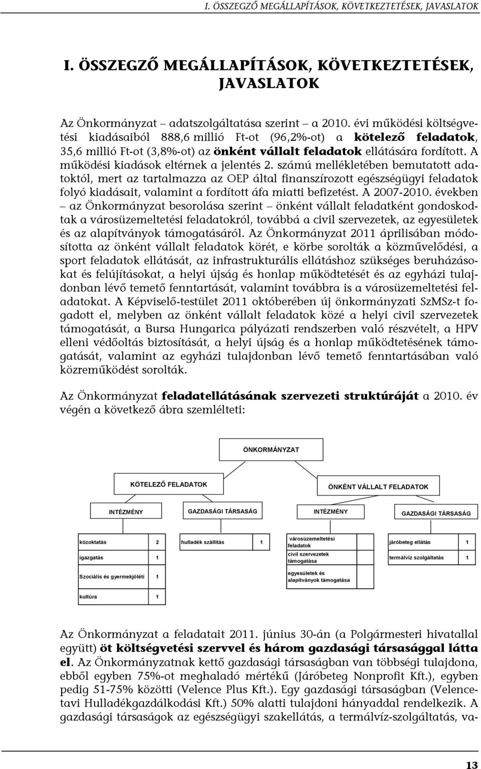 A működési kiadások eltérnek a jelentés 2.