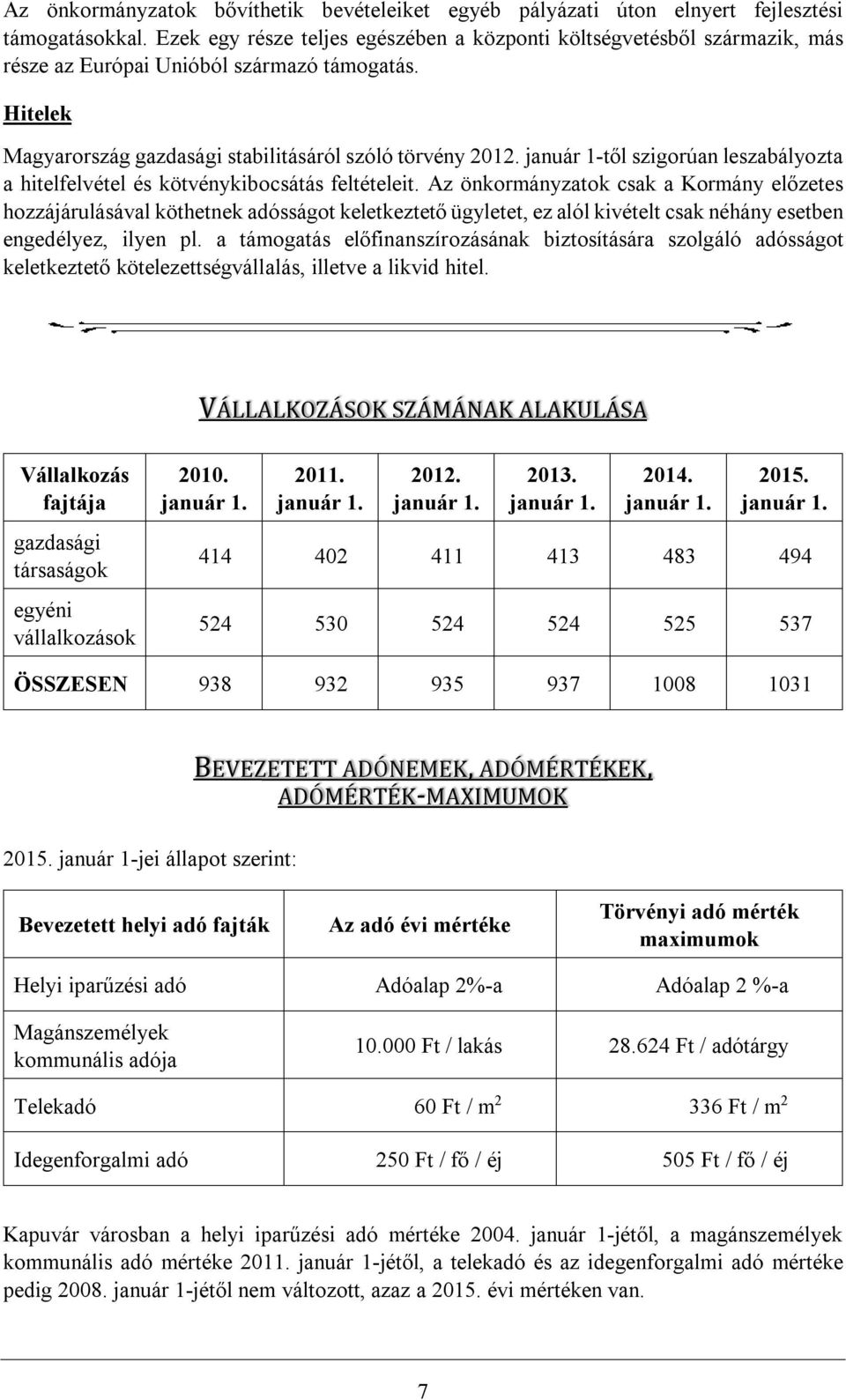 január 1-től szigorúan leszabályozta a hitelfelvétel és kötvénykibocsátás feltételeit.