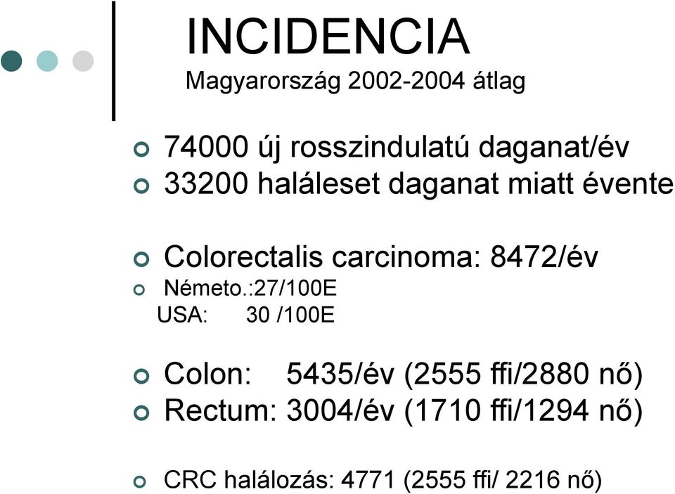 carcinoma: 8472/év Németo.