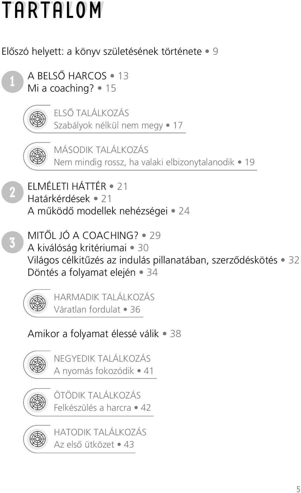 21 A mûködô modellek nehézségei 24 MITÔL JÓ A COACHING?