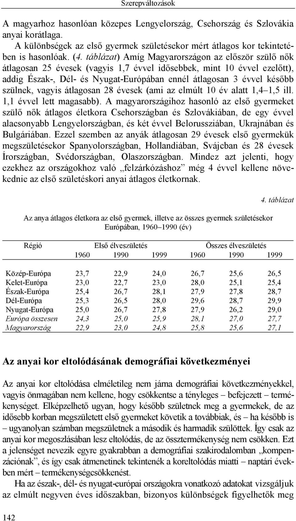 vagyis átlagosan 28 ek (ami az elmúlt 10 év alatt 1,4 1,5 ill. 1,1 évvel lett magasabb).