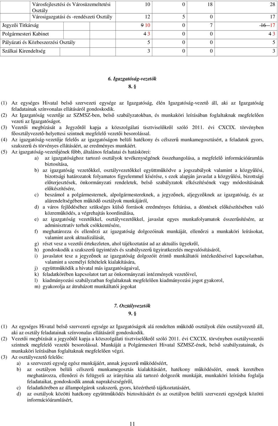 (1) Az egységes Hivatal belsı szervezeti egysége az Igazgatóság, élén Igazgatóság-vezetı áll, aki az Igazgatóság feladatainak színvonalas ellátásáról gondoskodik.