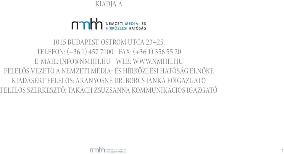 hu Web: www.nmhh.