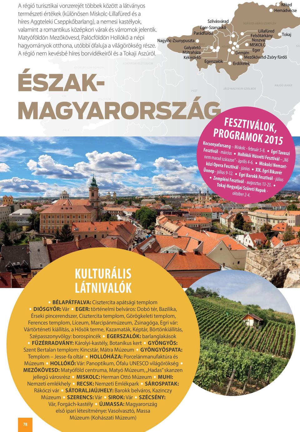 GYŐR-MOSON-SOPRON KOMÁROM-ESZTERGOM Nagylóc-Zsunypuszta NÓGRÁD NÓGRÁD Galyatető Mátraháza Kékestető Szilvásvárad Eger-Szarvaskő Parádfürdő Egerszalók HEVES HEVES BORSOD-ABAÚJ-ZEMPLÉN Kéked