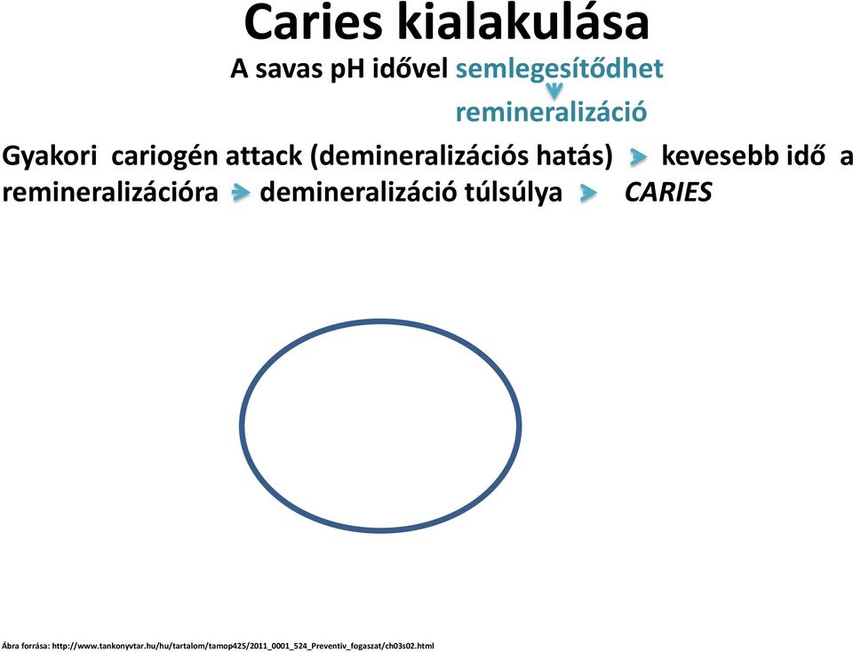 remineralizációra demineralizáció túlsúlya CARIES Ábra forrása: