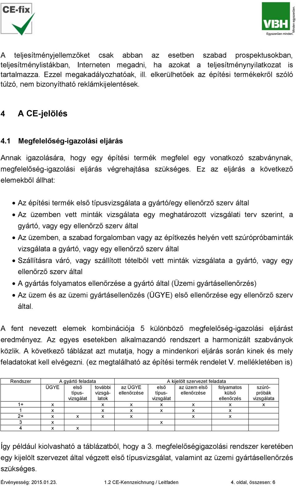 1 Megfelelőség-igazolási eljárás Annak igazolására, hogy egy építési termék megfelel egy vonatkozó szabványnak, megfelelőség-igazolási eljárás végrehajtása szükséges.