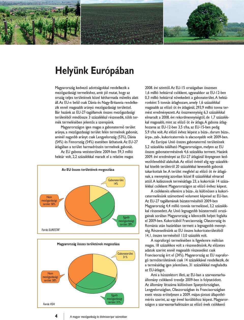 Bár hazánk az EU-27-tagállamok összes mezőgazdasági területéből mindössze 3 százalékkal részesedik, több termék termelésében jelentős a szerepünk.