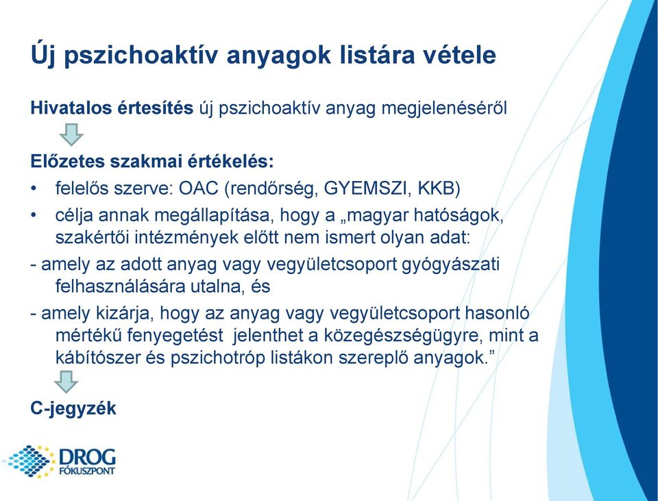 olyan adat: - amely az adott anyag vagy vegyületcsoport gyógyászati felhasználására utalna, és - amely kizárja, hogy az anyag vagy