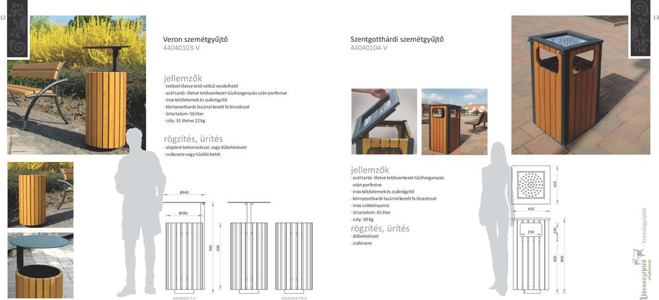 betonozással, vagy dűbelezéssel zsákcsere vagy tűzálló betét Ø440 Ø380 945 690 acél tartó- illetve tetőszerkezet tűzihorganyzás után porfestve inox kötőelemek