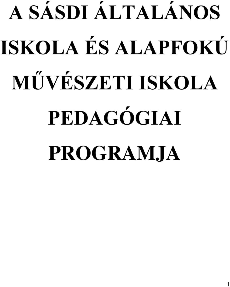 MŰVÉSZETI ISKOLA