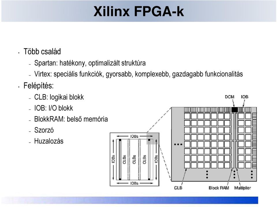 komplexebb, gazdagabb g funkcionalitás Felépítés: CLB: