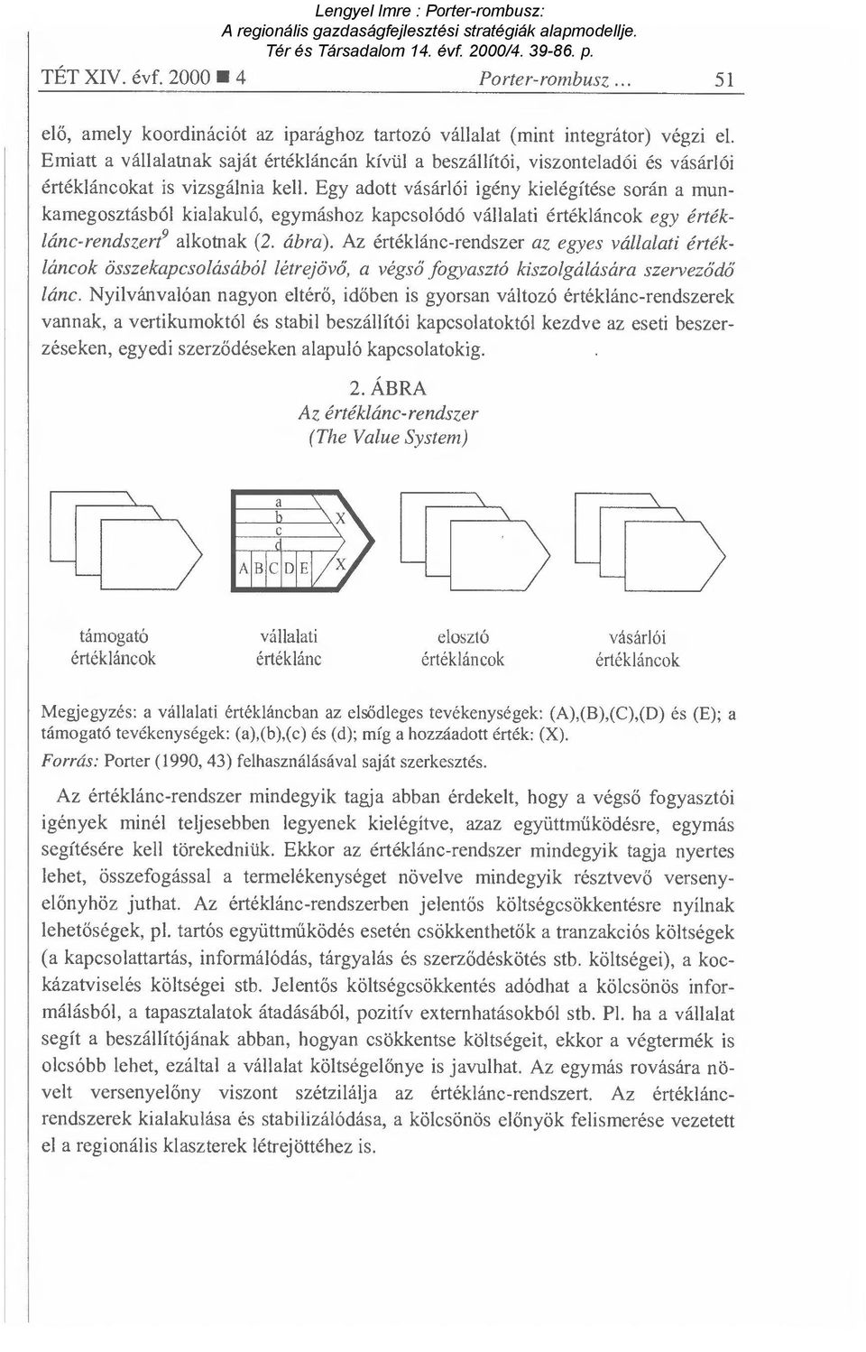 Egy adott vásárlói igény kielégítése során a munkamegosztásból kialakuló, egymáshoz kapcsolódó vállalati értékláncok egy értéklánc-rendszert9 alkotnak (2. ábra).