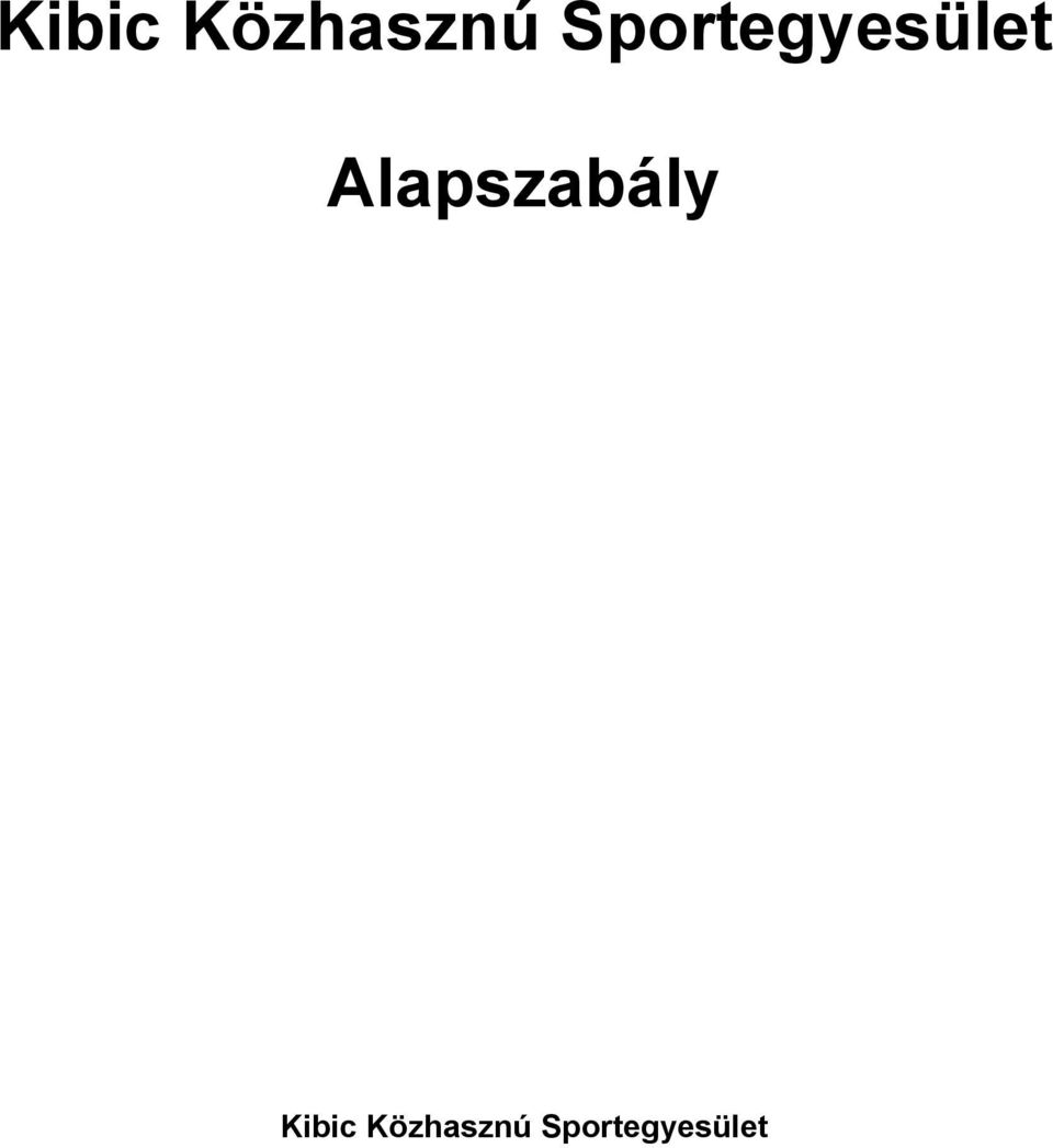 Alapszabály