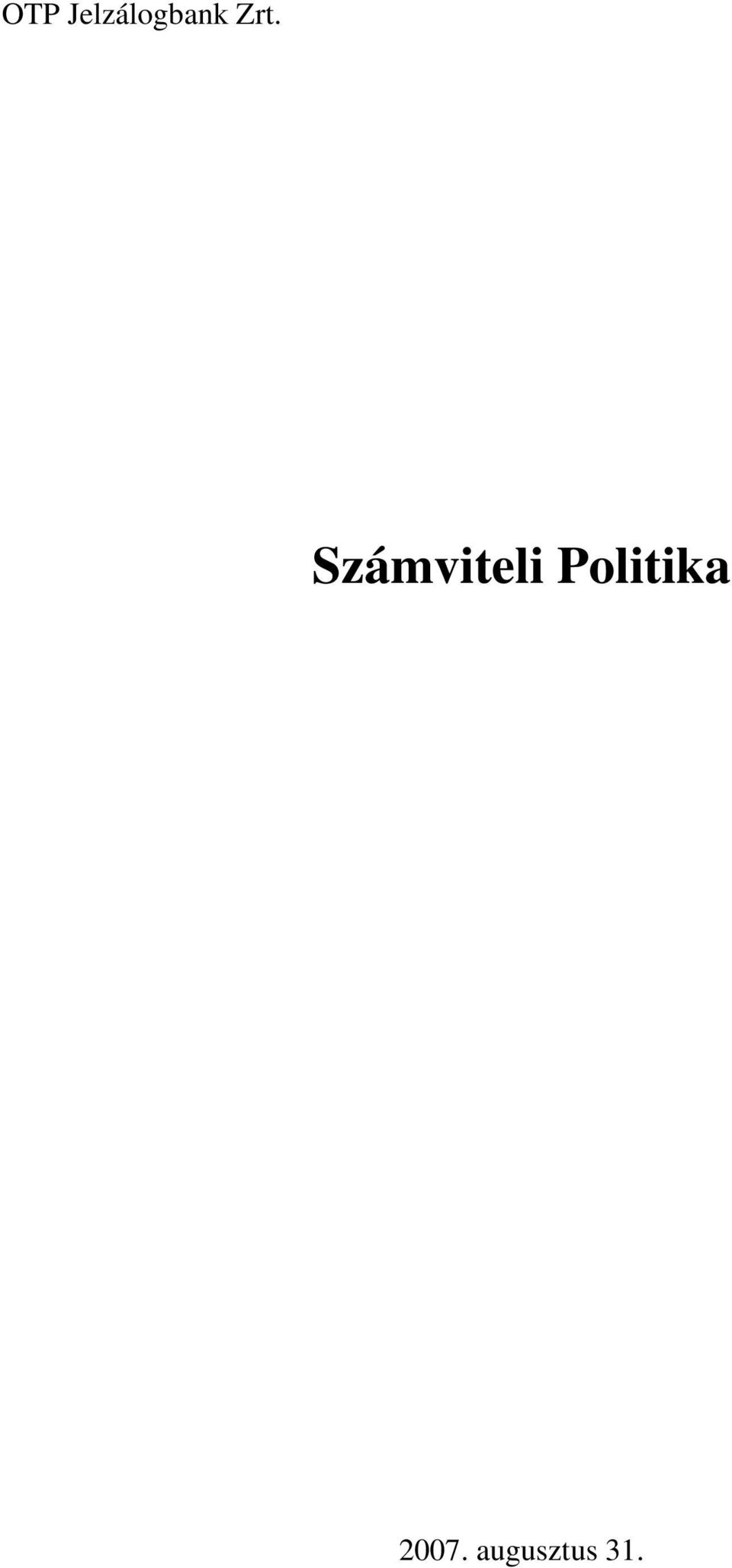 Zrt. Számviteli