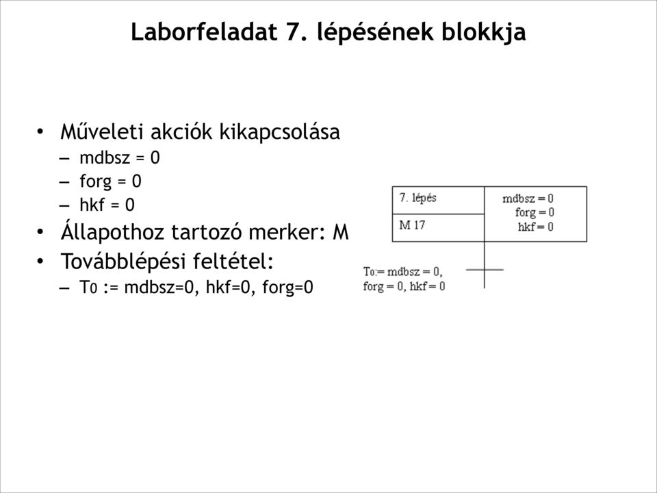 kikapcsolása mdbsz = 0 forg = 0 hkf = 0