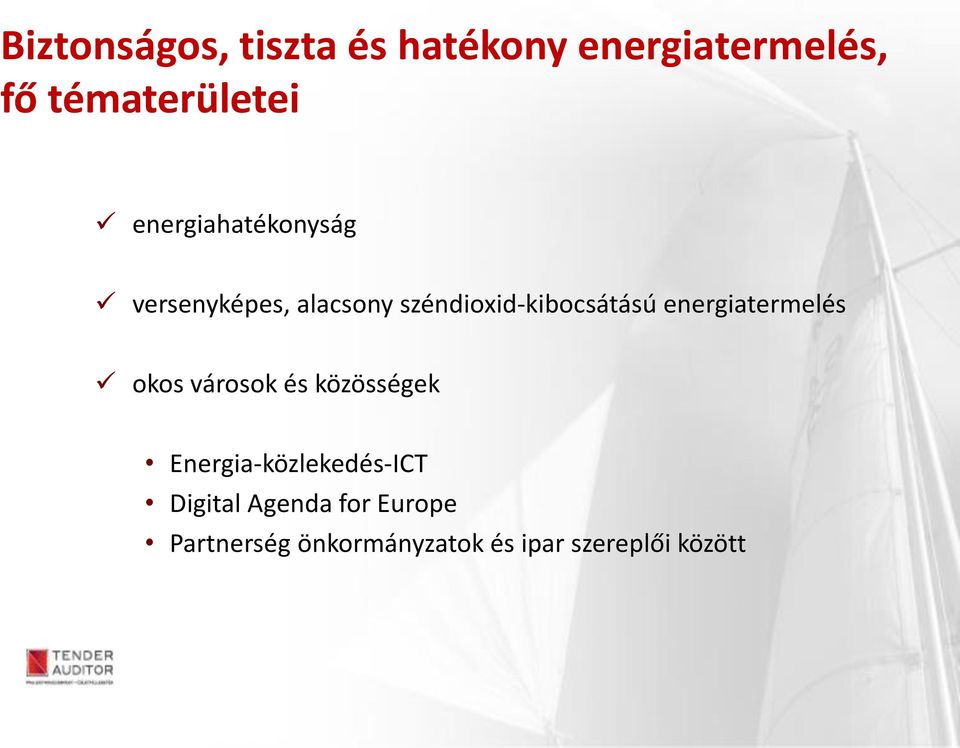 energiatermelés okos városok és közösségek Energia-közlekedés-ICT