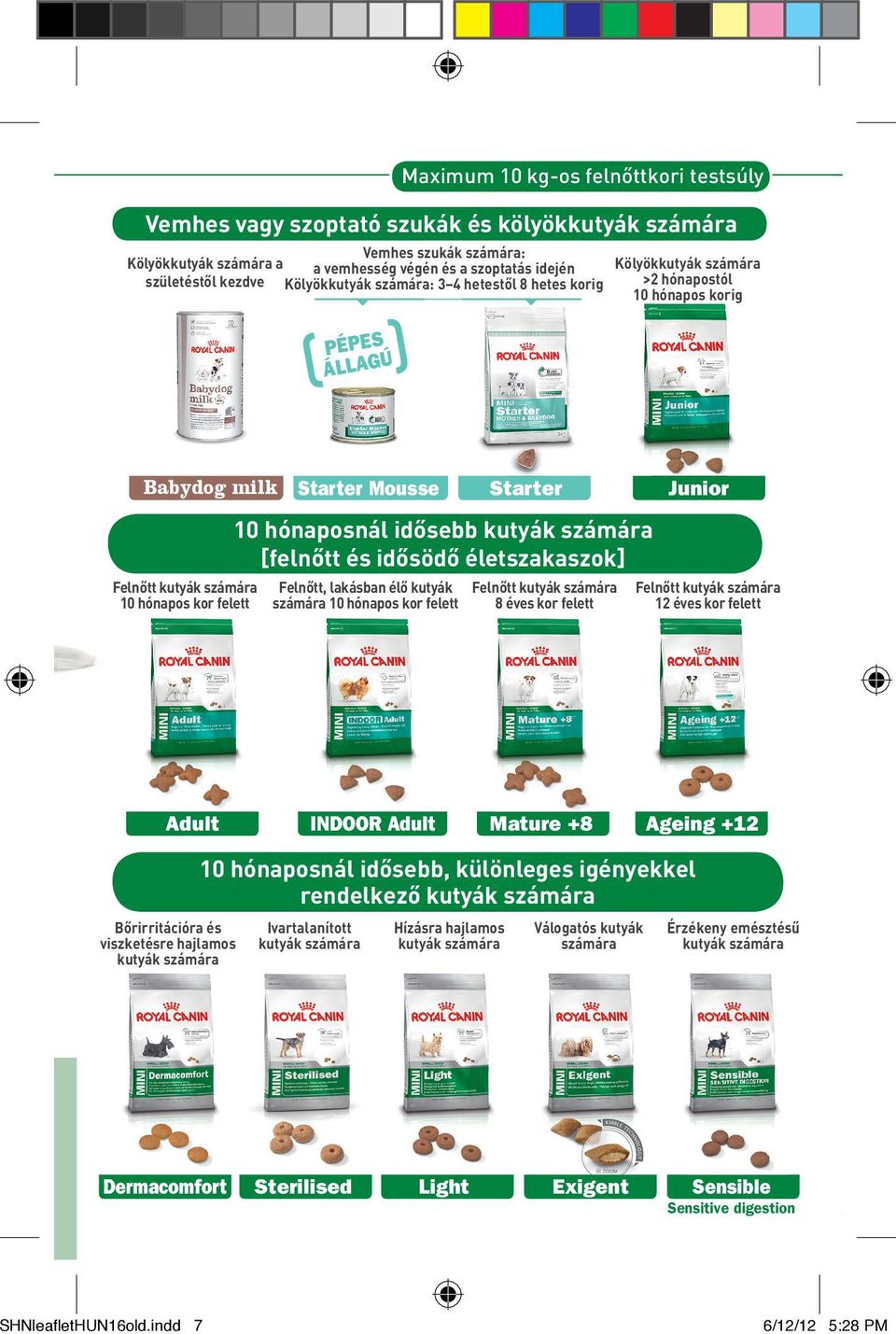 lakásban élő kutyák számára 10 hónapos kor felett 8 éves kor felett 12 éves kor felett Adult INDOOR Adult Mature +8 Ageing +12 Bőrirritációra és viszketésre hajlamos 10 hónaposnál idősebb,