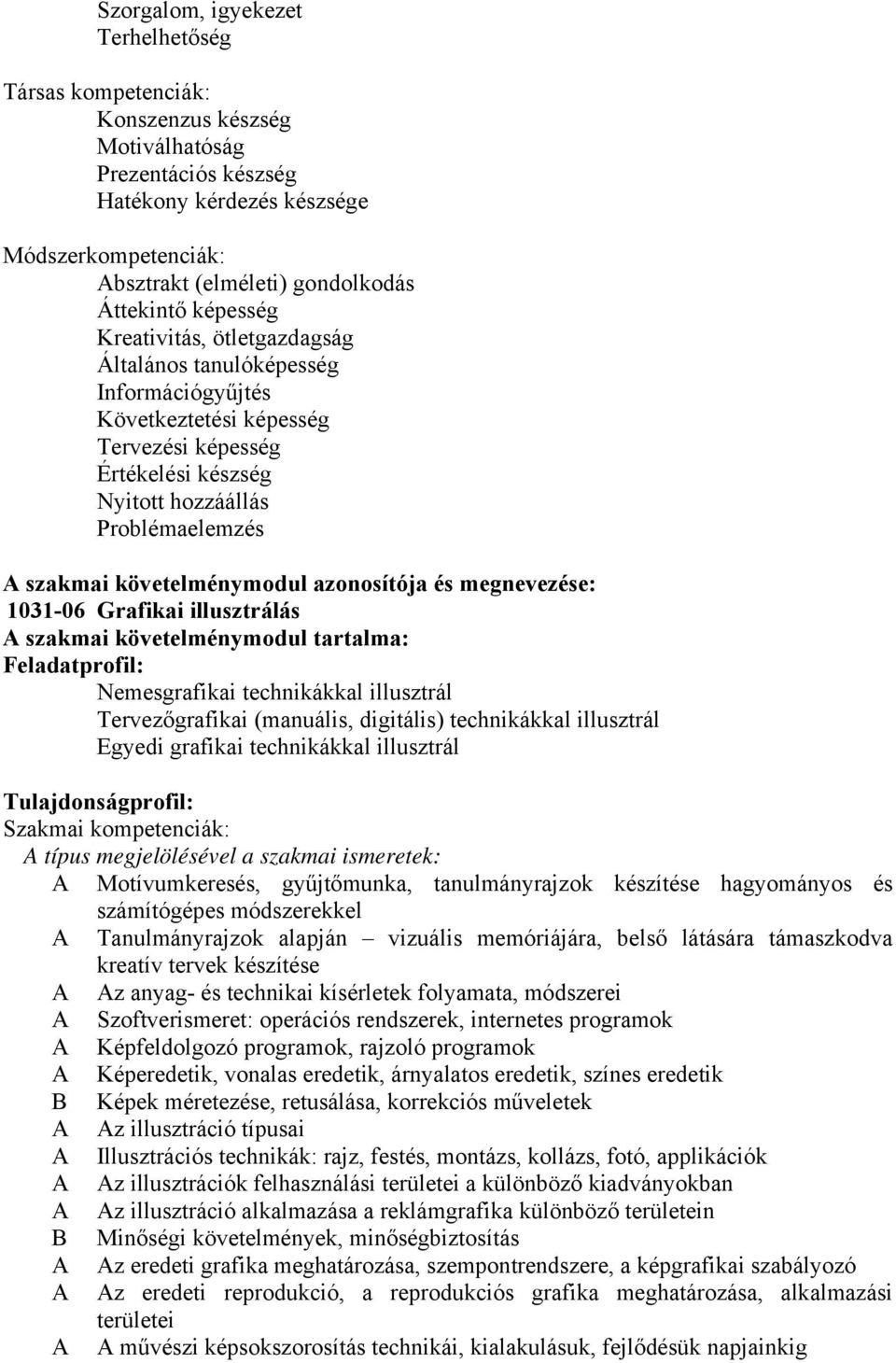 követelménymodul azonosítója és megnevezése: 1031-06 Grafikai illusztrálás szakmai követelménymodul tartalma: Feladatprofil: Nemesgrafikai technikákkal illusztrál Tervezőgrafikai (manuális,