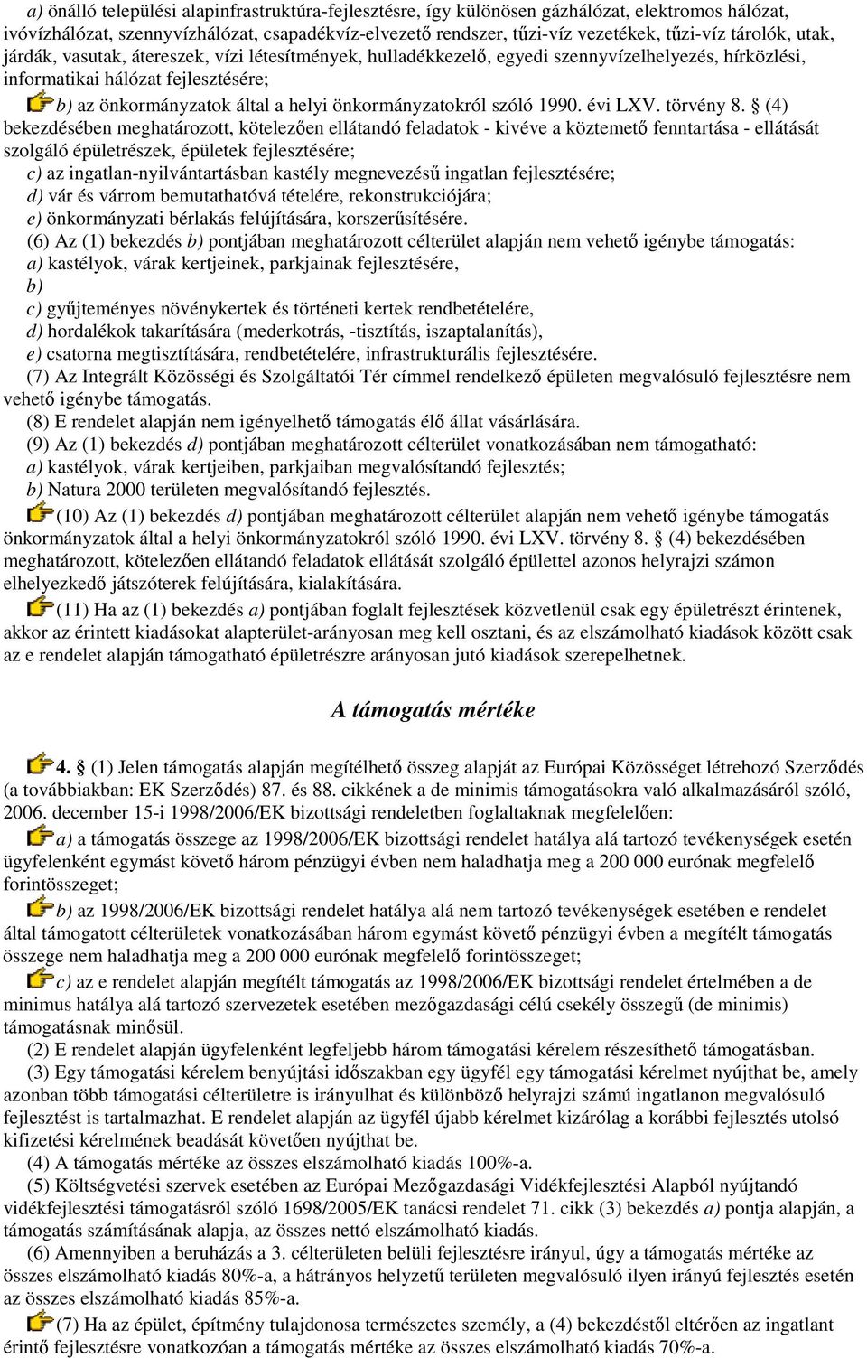 önkormányzatokról szóló 1990. évi LXV. törvény 8.