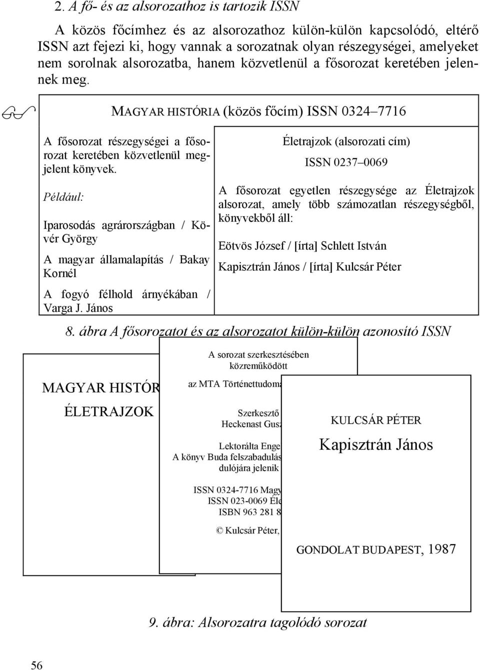 Például: Iparosodás agrárországban / Kövér György A magyar államalapítás / Bakay Kornél A fogyó félhold árnyékában / Varga J.