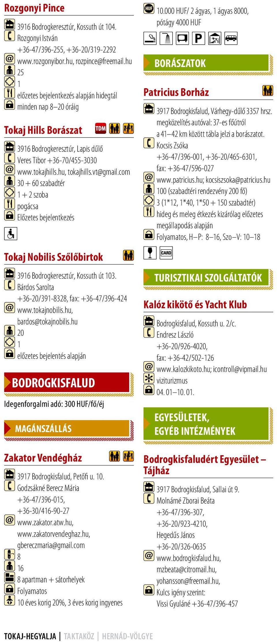 com 30 + 60 szabadtér 1 + 2 szoba pogácsa Előzetes bejelentkezés Tokaj Nobilis Szőlőbirtok 3916 Bodrogkeresztúr, Kossuth út 103. Bárdos Sarolta +36-20/391-8328, fax: +36-47/396-424 www.tokajnobilis.