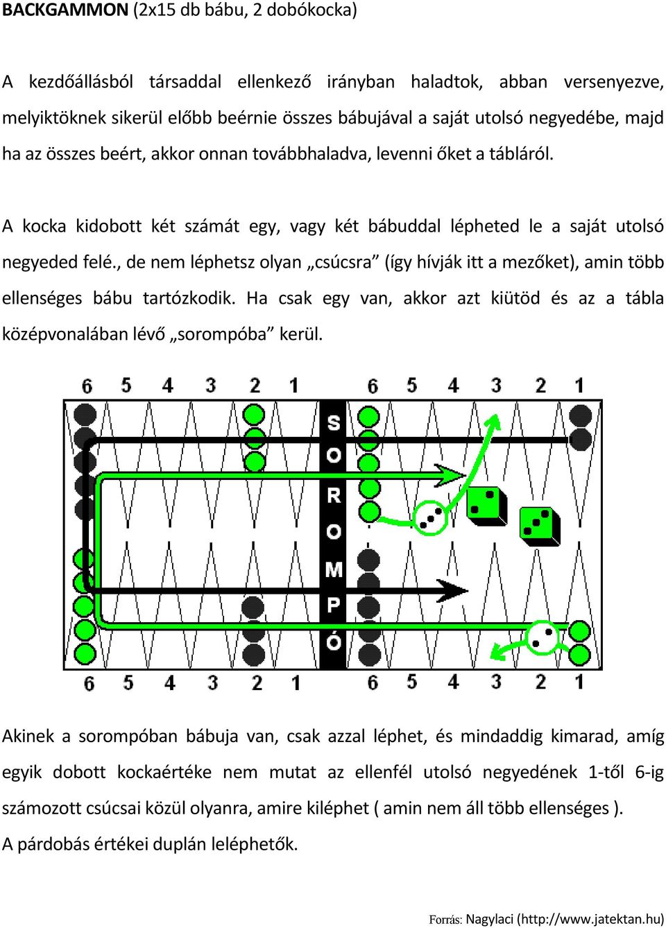 , de nem léphetsz olyan csúcsra (így hívják itt a mezőket), amin több ellenséges bábu tartózkodik. Ha csak egy van, akkor azt kiütöd és az a tábla középvonalában lévő sorompóba kerül.