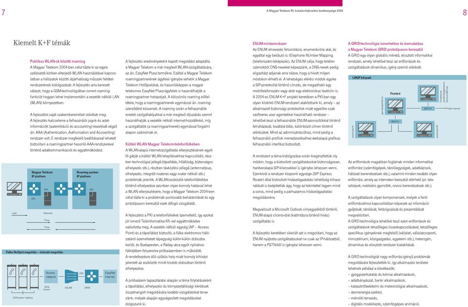 A fejlesztés arra keresett választ, hogy a GSM-technológiában ismert roamingfunkciót hogyan lehet implementálni a vezeték nélküli LAN (WLAN) környezetben.