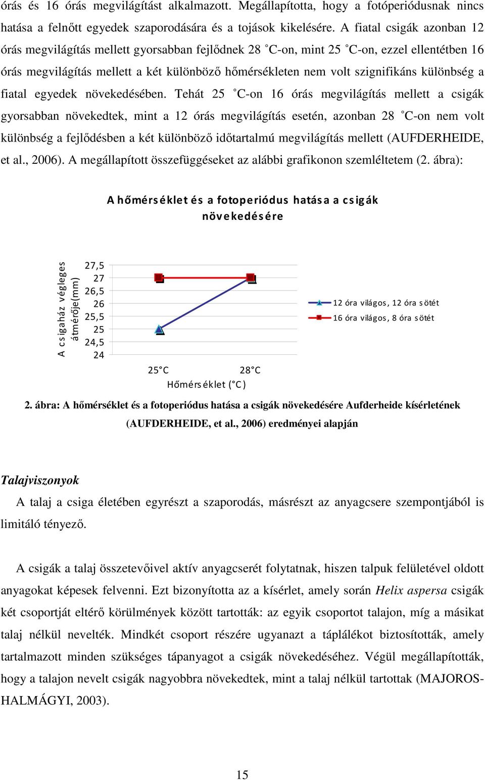 különbség a fiatal egyedek növekedésében.