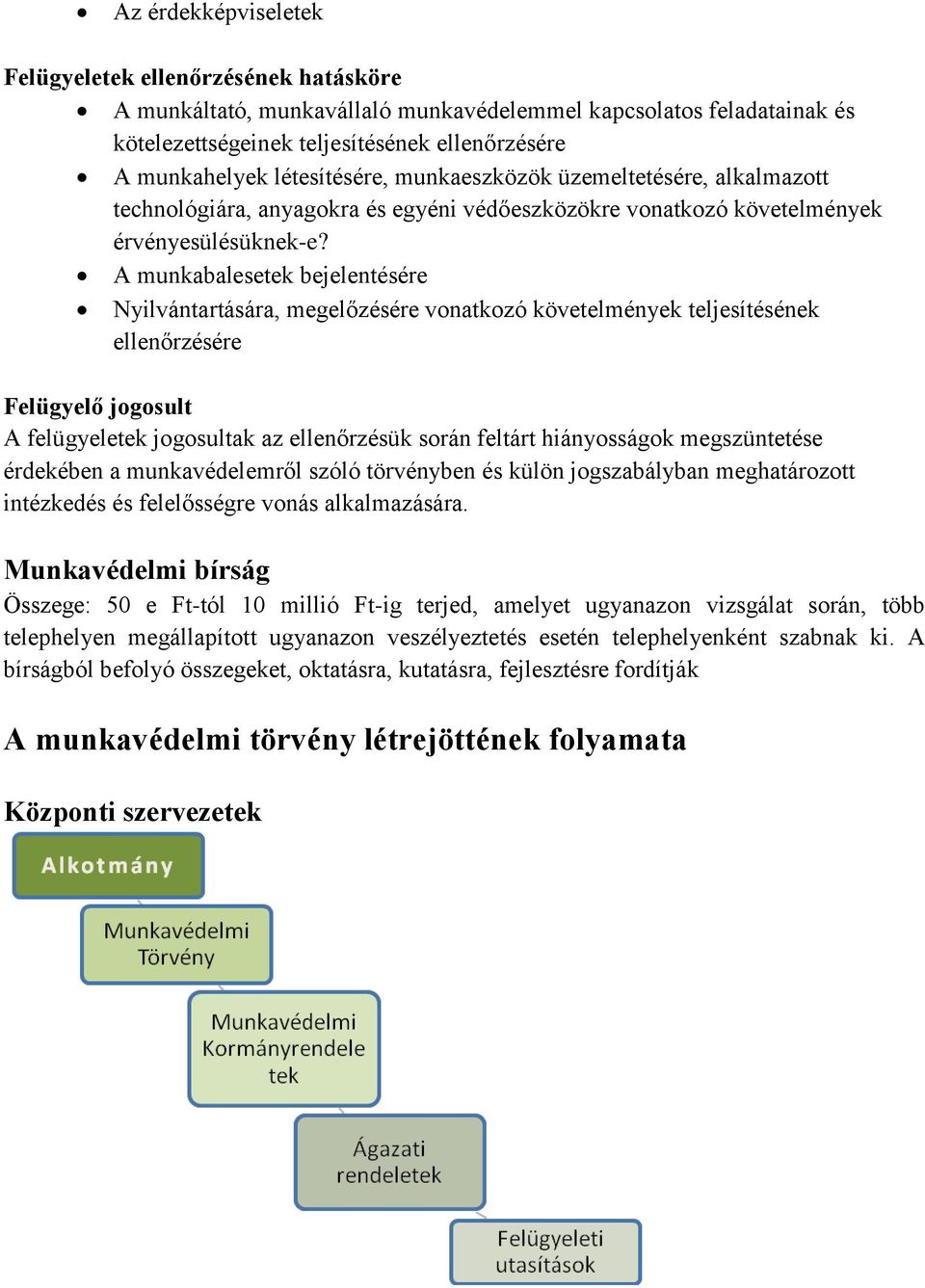 A munkabalesetek bejelentésére Nyilvántartására, megelőzésére vonatkozó követelmények teljesítésének ellenőrzésére Felügyelő jogosult A felügyeletek jogosultak az ellenőrzésük során feltárt