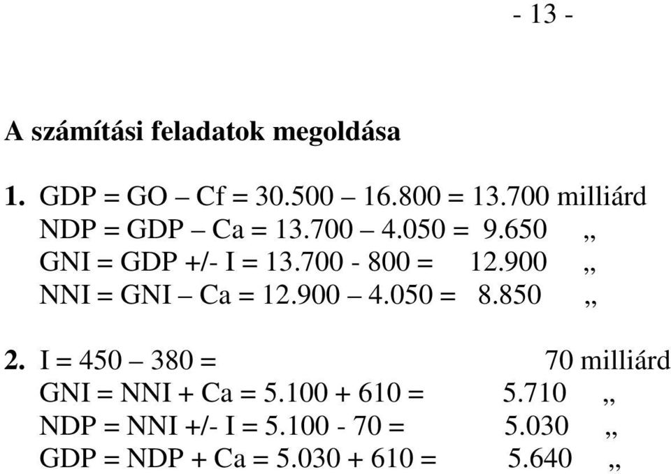 900 NNI = GNI Ca = 12.900 4.050 = 8.850 2.