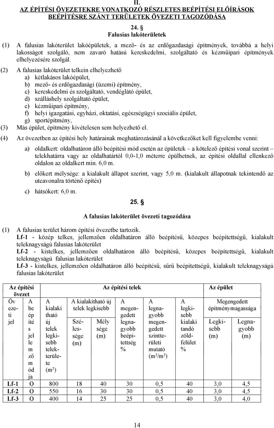 építmények elhelyezésére szolgál.