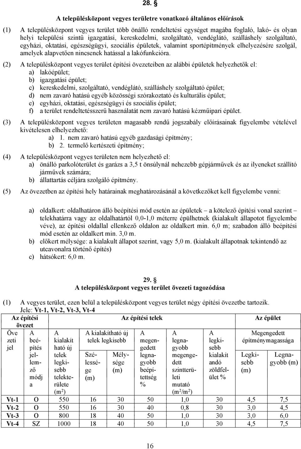 nincsenek hatással a lakófunkcióra.