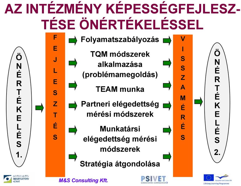 alkalmazása (problémamegoldás) TEAM munka Partneri elégedettség mérési