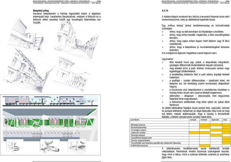 . A balatonvilágosi rendezési terv tükrözi a tervezési folyamat során elért kompromisszumot, mely az alábbiakkal foglalható össze.