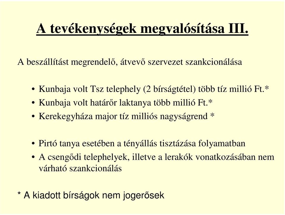 több tíz millió Ft.* Kunbaja volt határőr laktanya több millió Ft.