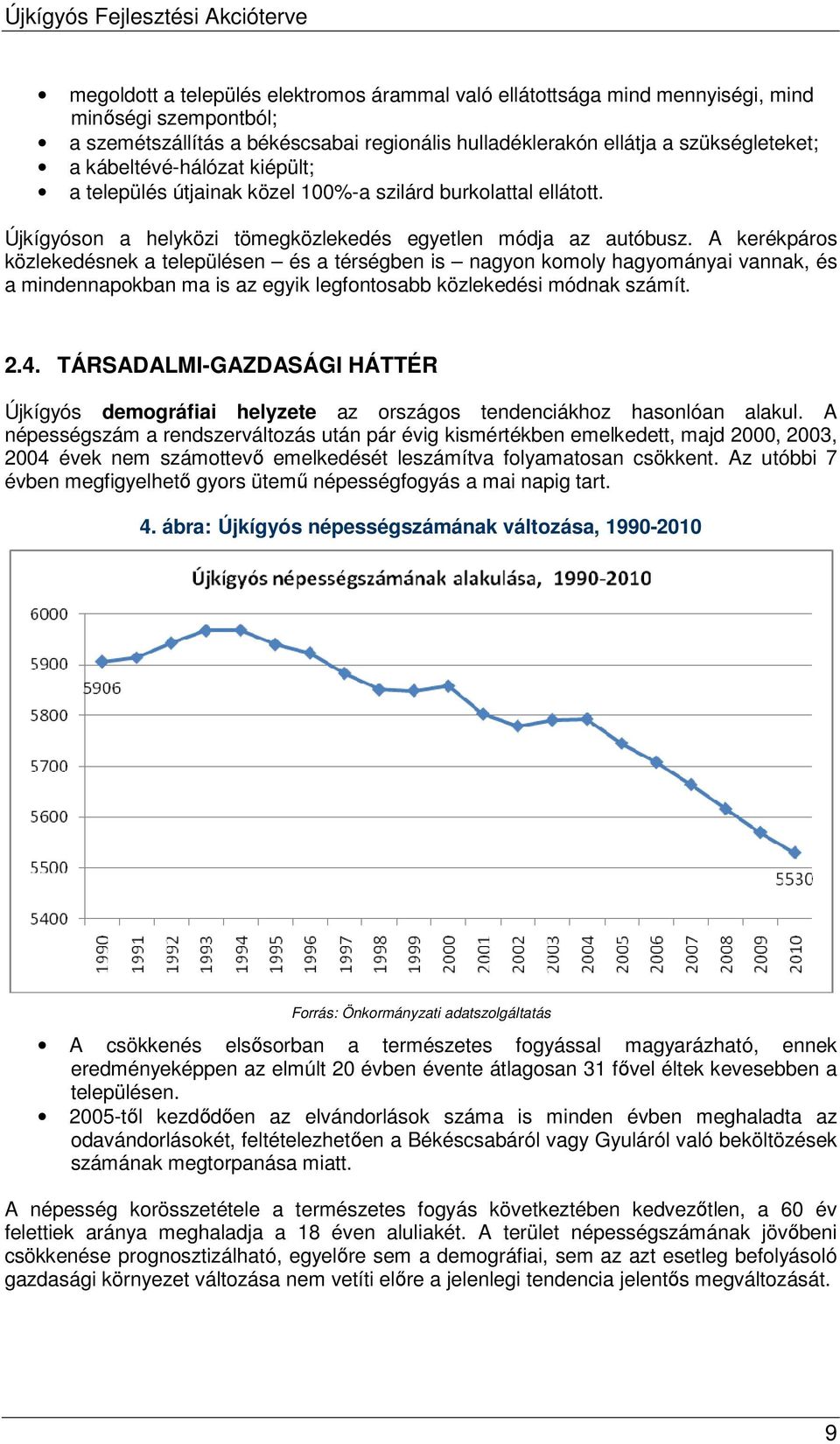 A kerékpáros közlekedésnek a településen és a térségben is nagyon komoly hagyományai vannak, és a mindennapokban ma is az egyik legfontosabb közlekedési módnak számít. 2.4.