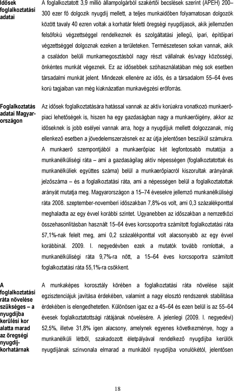 nyugdíjasok, akik jellemzően felsőfokú végzettséggel rendelkeznek és szolgáltatási jellegű, ipari, építőipari végzettséggel dolgoznak ezeken a területeken.