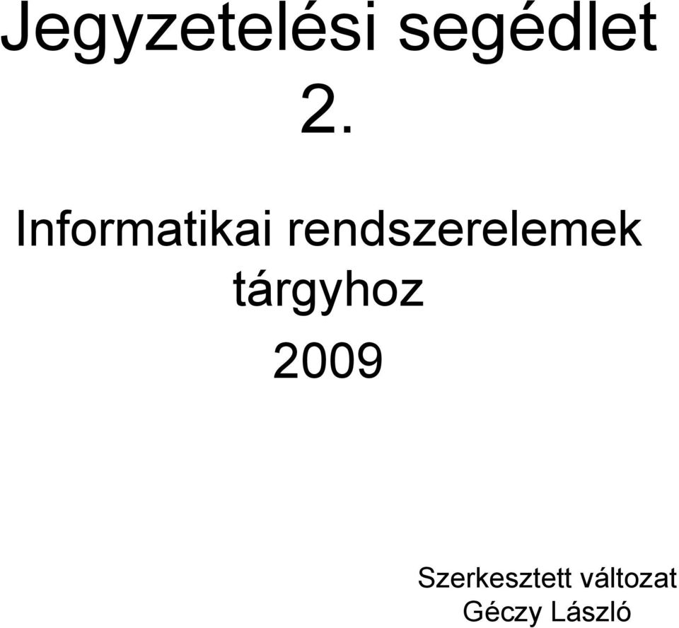 rendszerelemek tárgyhoz