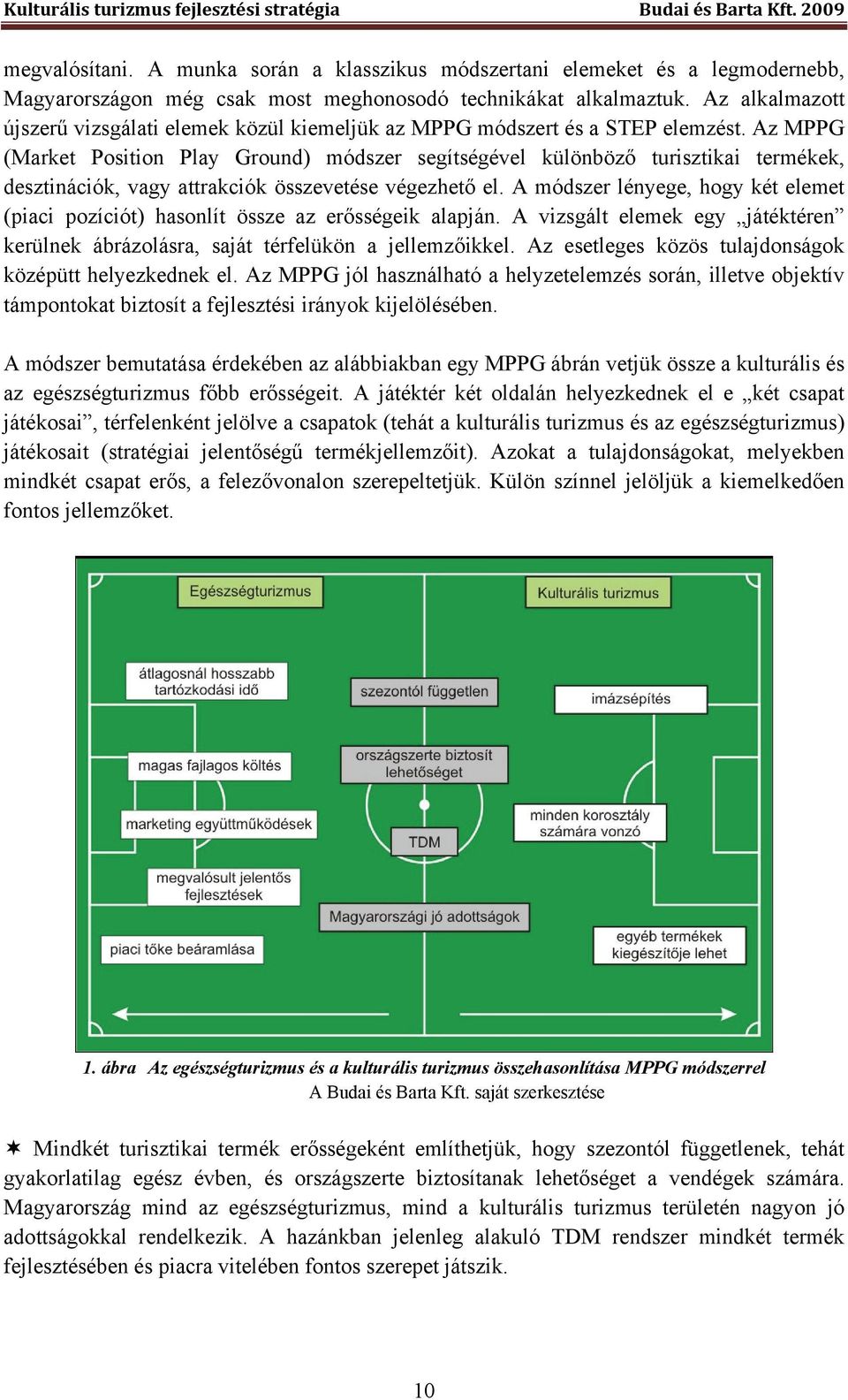 Az MPPG (Market Position Play Ground) módszer segítségével különböző turisztikai termékek, desztinációk, vagy attrakciók összevetése végezhető el.