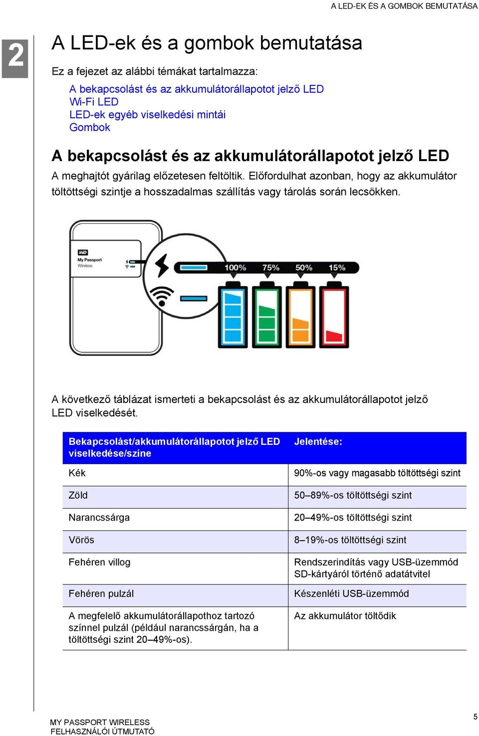 Előfordulhat azonban, hogy az akkumulátor töltöttségi szintje a hosszadalmas szállítás vagy tárolás során lecsökken.