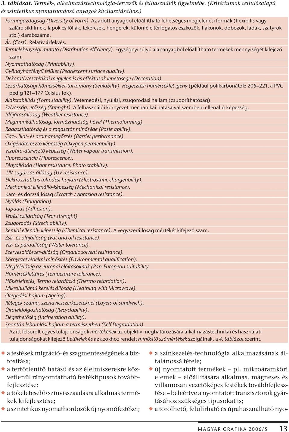 szatyrok stb.) darabszáma. Ár: (Cost). Relatív árfekvés. Termelékenységi mutató (Distribution efficiency). Egységnyi súlyú alapanyagból előállítható termékek mennyiségét kifejező szám.